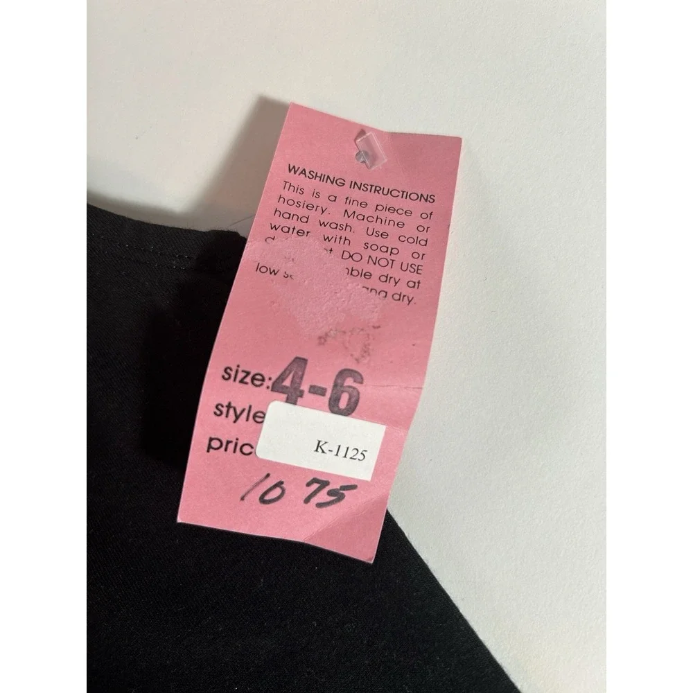 Jenni Rose Girls Size 4-6 Black Dance Leotard Thin Straps